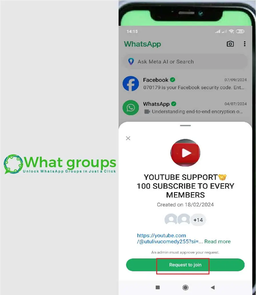 steps to join WhatsApp group links